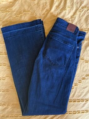 Jason Wu Navy Blue Premium Jeans with Brown Leather Patch